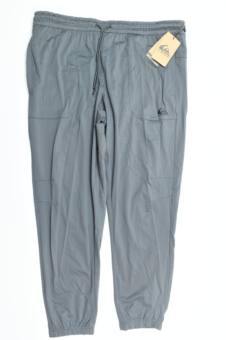 Quiksilver Dryflight Jogger Pants Mens XL Iron Gray Pull-On Stretch Drawstring